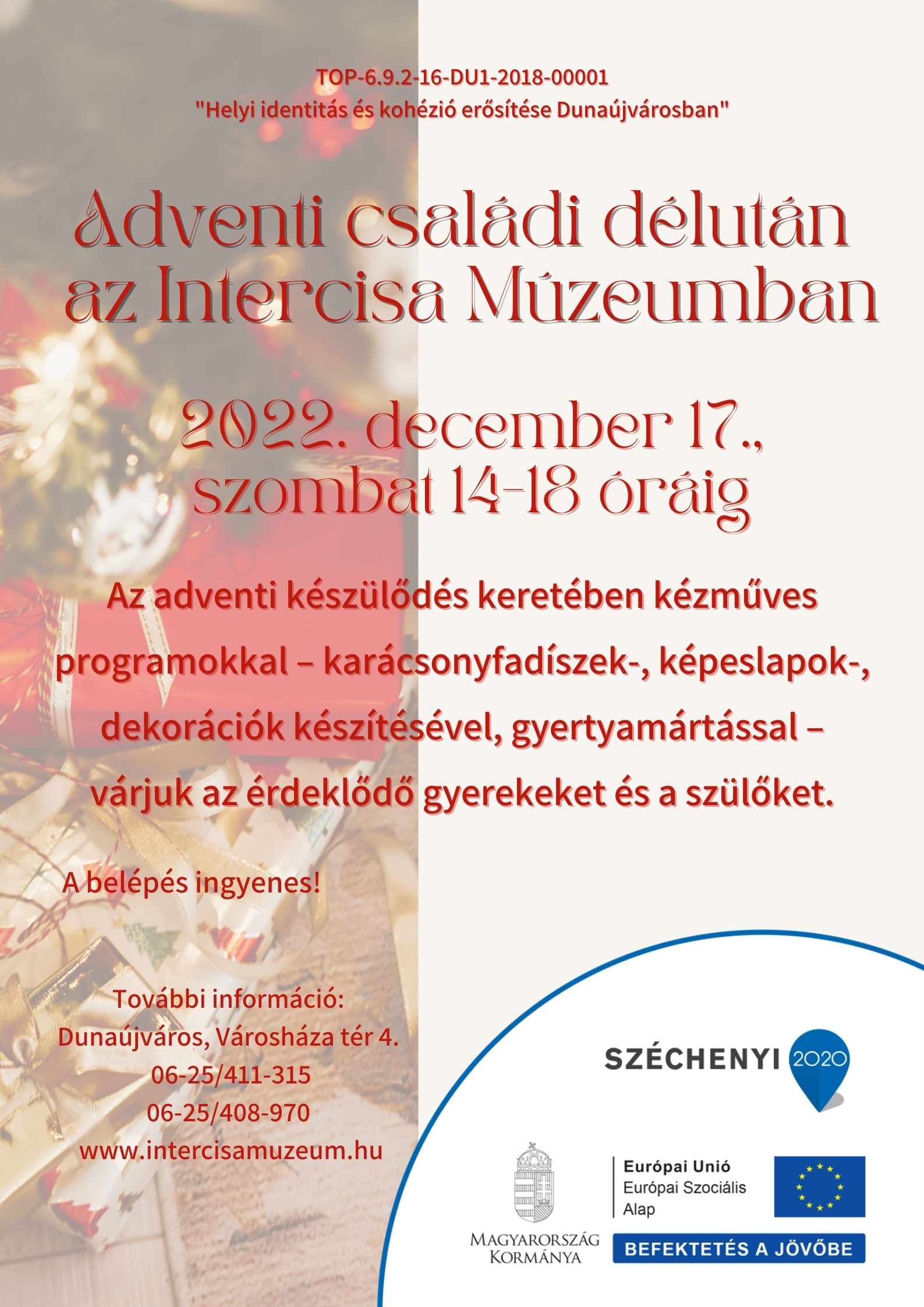 Adventi családi délután az Intercisa Múzeumban