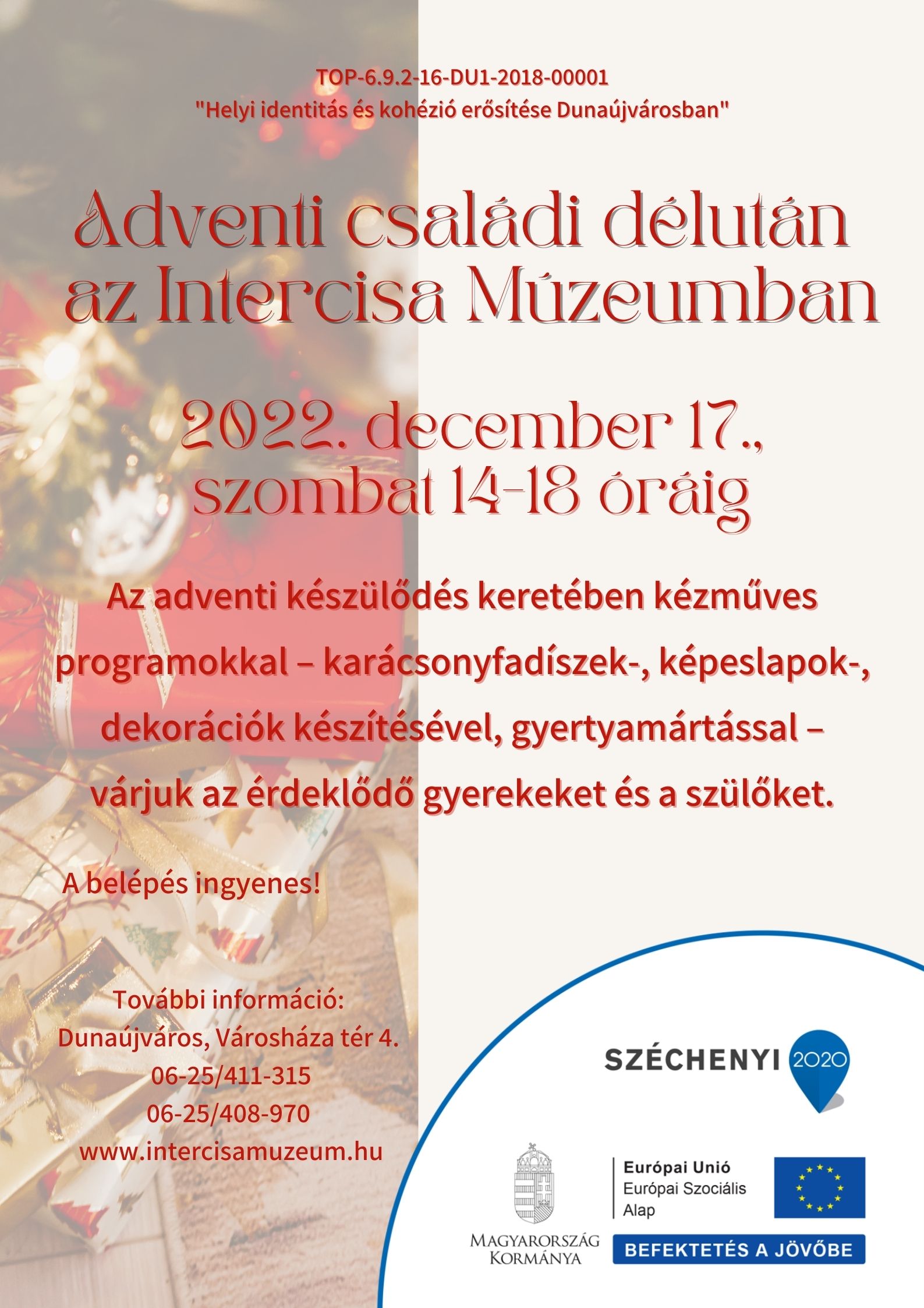 Adventi családi délután az Intercisa Múzeumban