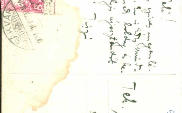 4. kép - 99.36.37. leltári számú képes levelezőlap - hátoldal